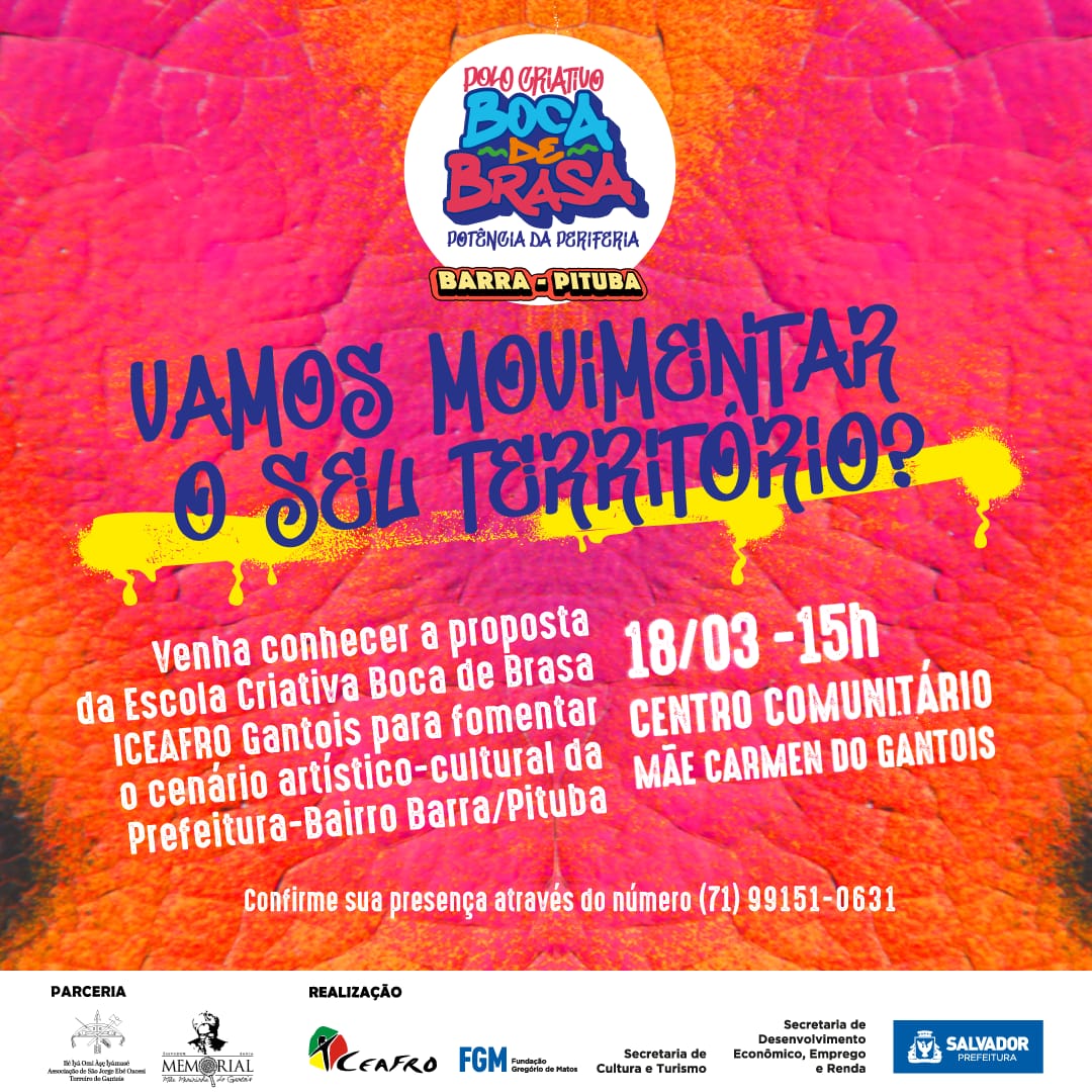 Escola Criativa Boca de Brasa ICEAFRO Gantois!