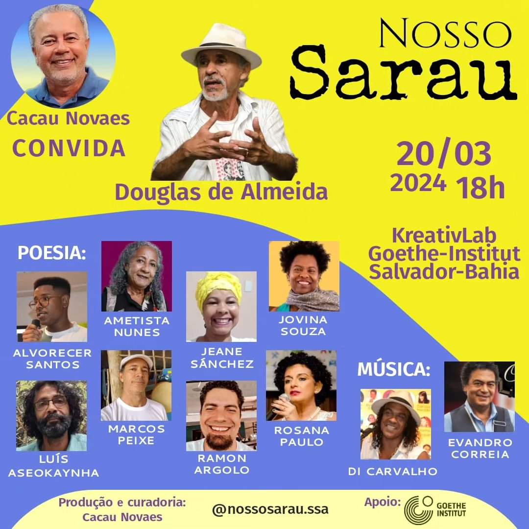 Nosso Sarau inicia encontros de 2024 com Douglas de Almeida e convidados