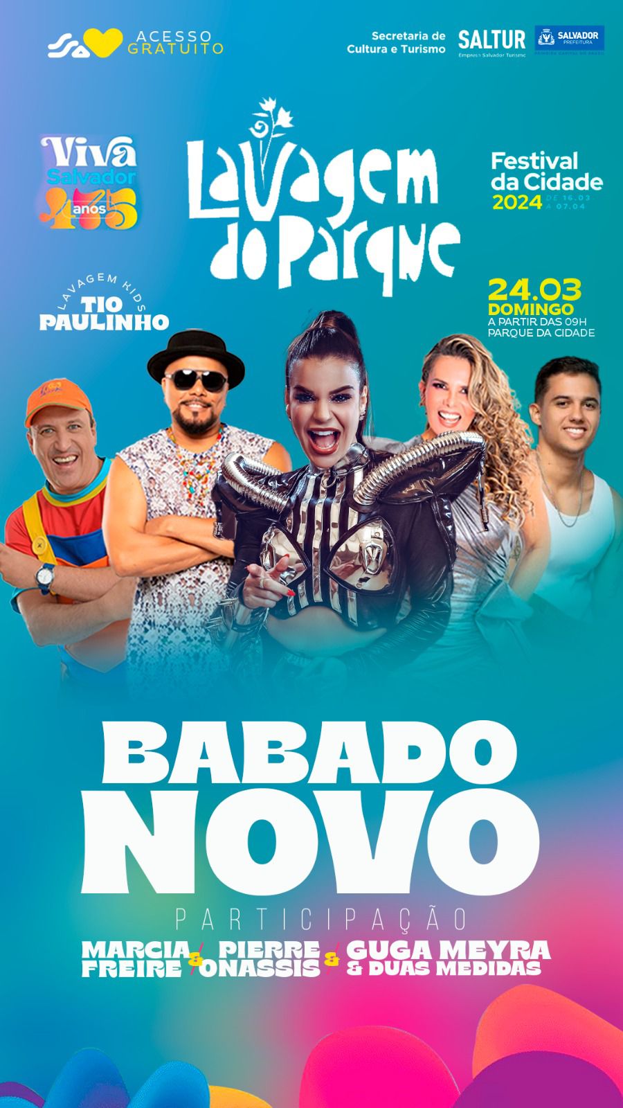 Babado Novo anima a “Lavagem do Parque” no dia 24 de março