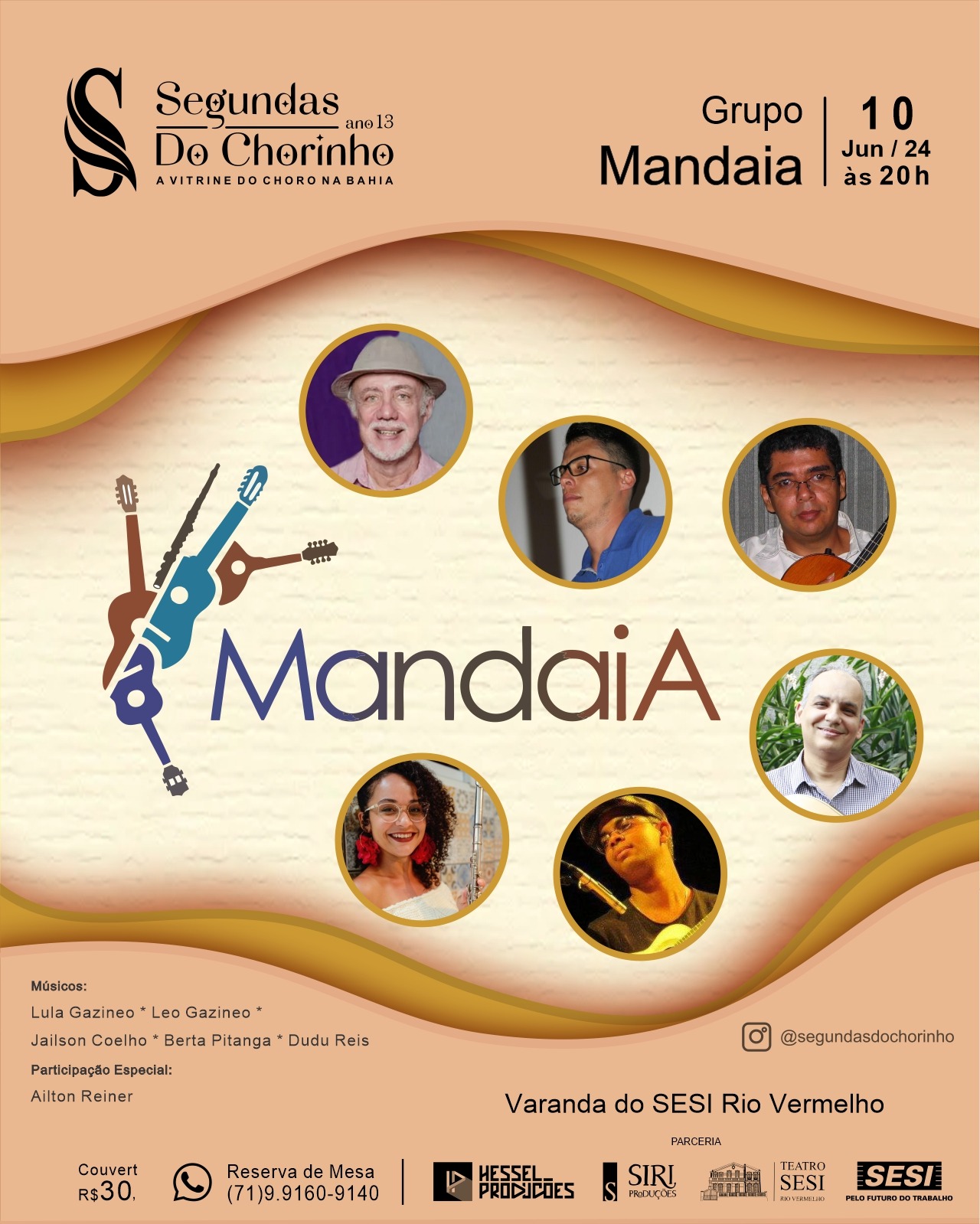 Grupo Mandaia convida Ailton Reiner no Segundas do Chorinho