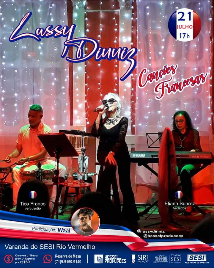 Música francesa ao pôr do sol: Lussy Dinniz – Rio Vermelho