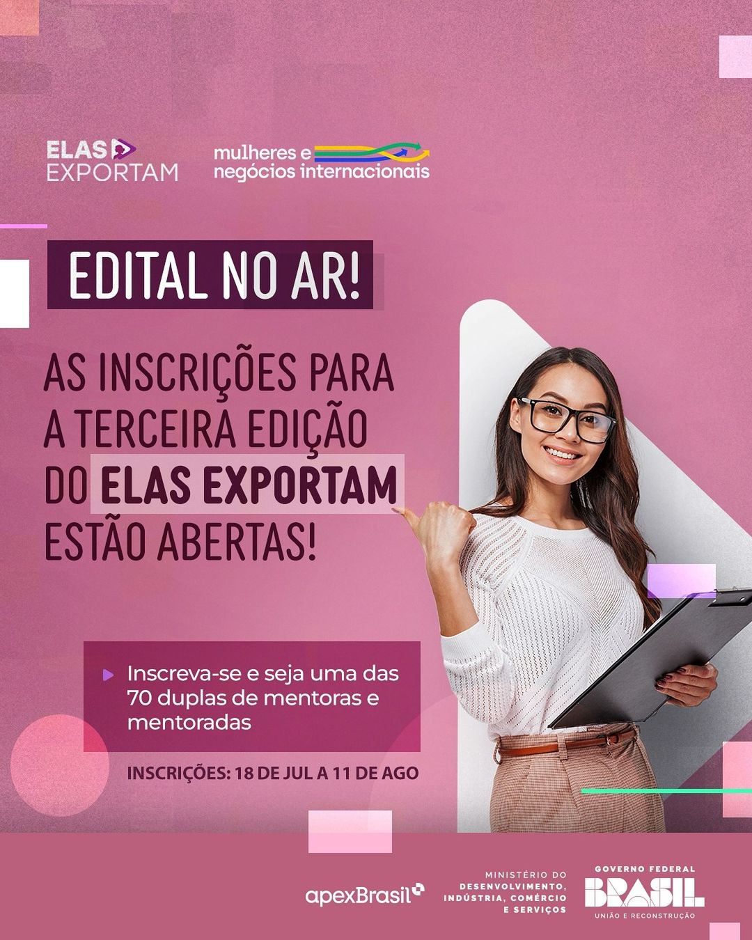 Está no ar o edital da 3ª edição do Elas Exportam!