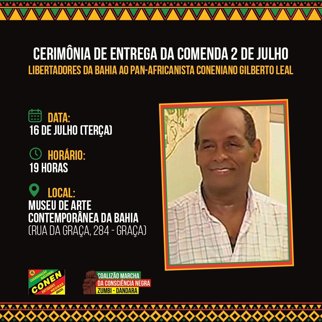 CERIMÔNIA DE ENTREGA DA COMENDA 2 DE JULHO – LIBERTADORES DA BAHIA