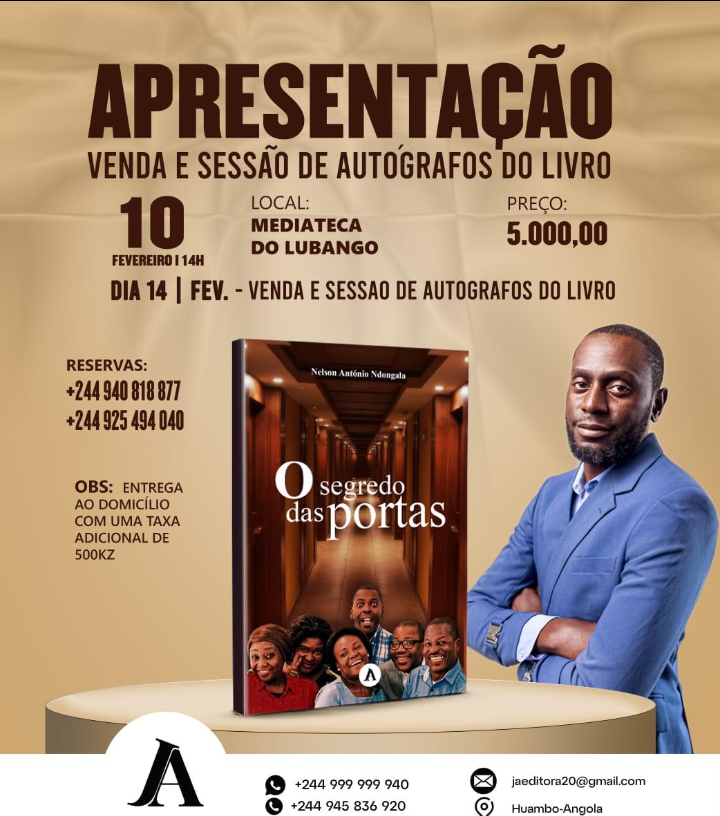 O ANGOLANO NELSON NDONGALA PARTICIPARÁ DO “PRÊMIO LATINIDADE ESPANHA – BRASIL