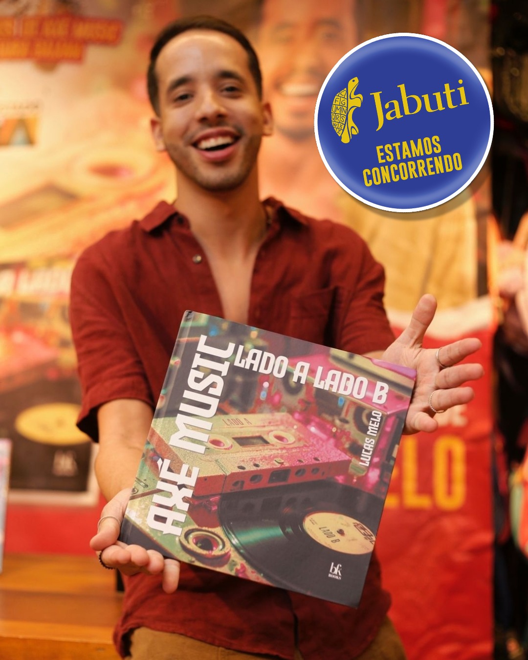 Livro AXÉ MUSIC Lado A Lado B, escrito por Lucas Melo, está concorrendo ao Prêmio Jabuti