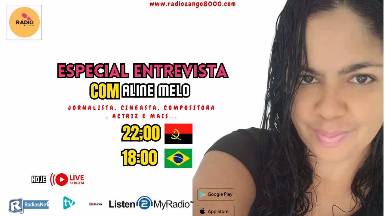 Entrevista na Rádio angolana com Aline Melo”
