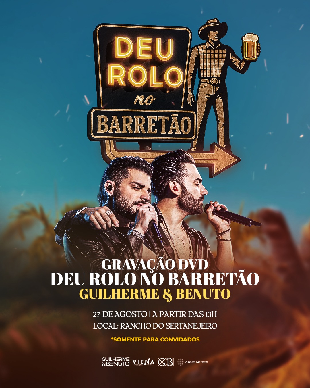 Guilherme & Benuto começou os preparativos para a gravação do “Deu Rolo No Barretão”