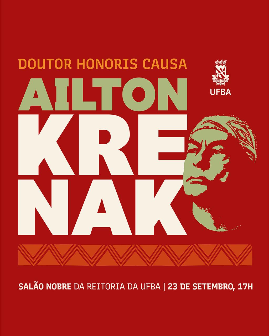 Líder indígena e escritor Ailton Krenak receberá o título de doutor honoris causa da UFBA