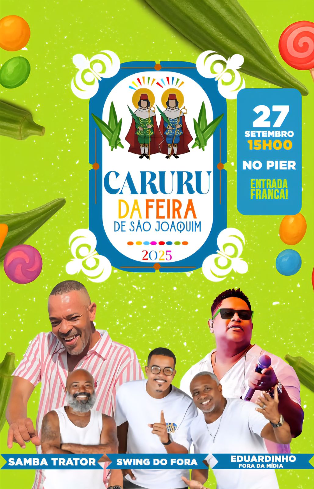 Caruru da Feira de São Joaquim celebra tradição com música e 10 mil quiabos