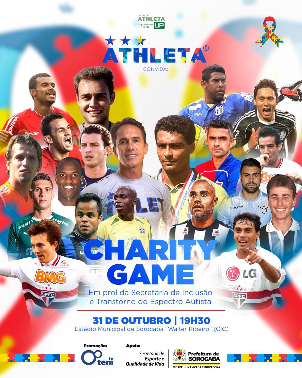 Athleta promove Charity Game com participação de craques históricos