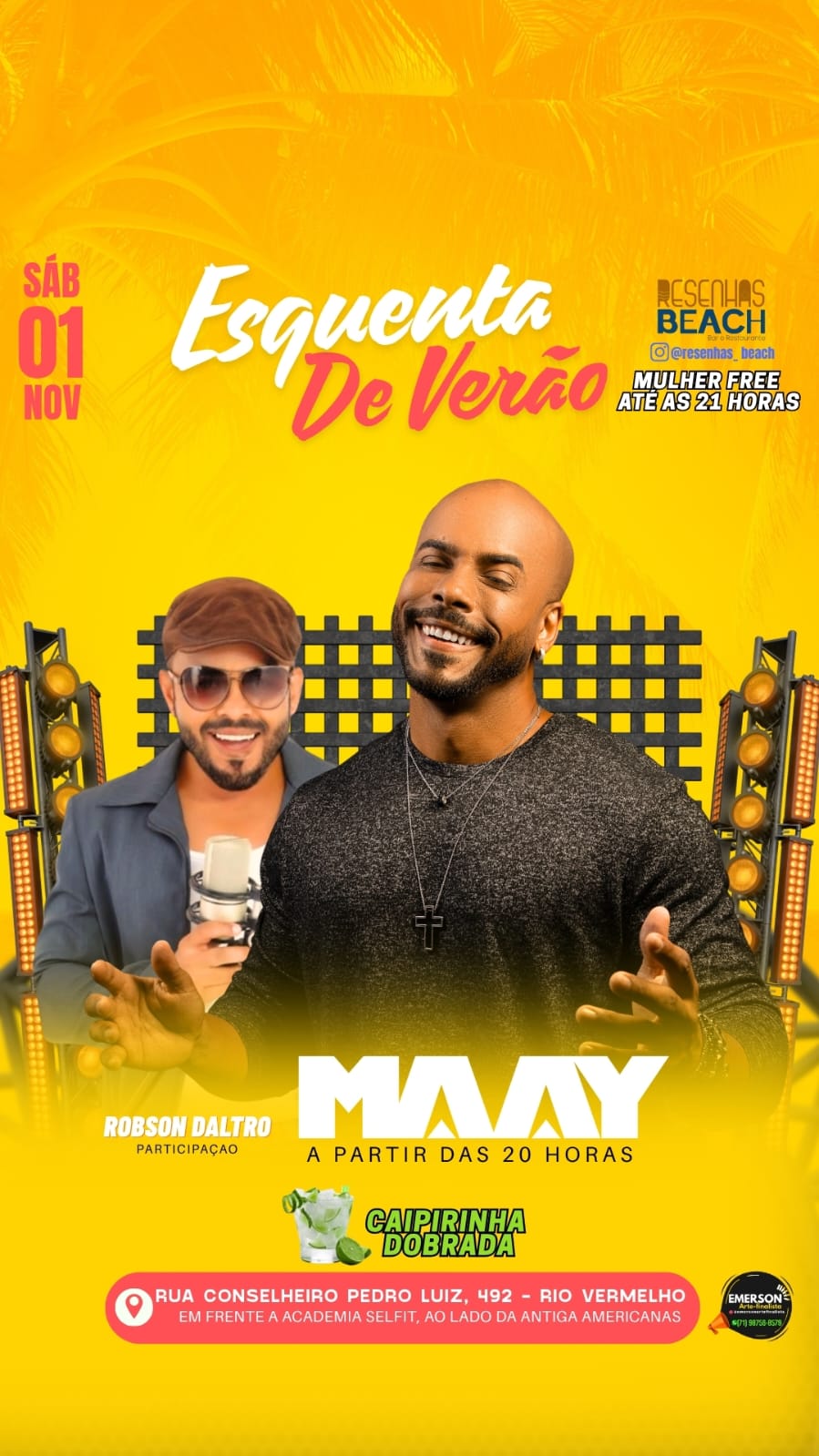 CANTOR MAAY ABRE O ESQUENTA DE VERÃO NO RESENHAS BEACH NESTE SÁBADO (01)