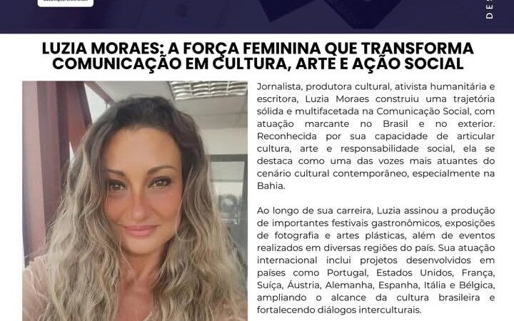 Coluna Doinha Prata destaca a trajetória de Luzia Moraes na Revista Digital Destaque