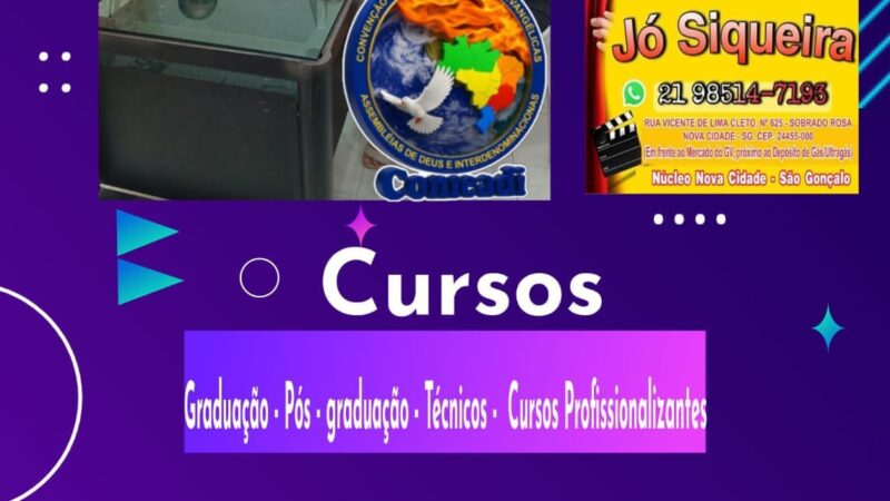 Inauguração do pólo virtual e presencial com vários cursos de graduação, pós- graduação e reforço escolar