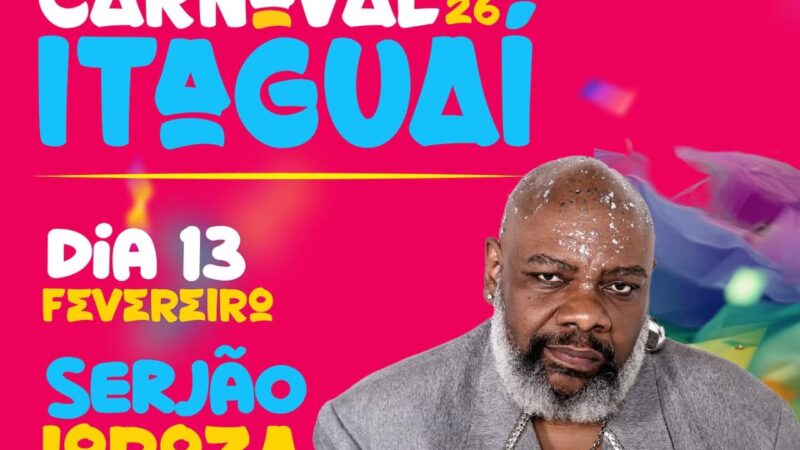 Itaguaí abre Carnaval 2026 com show de Serjão Loroza em Coroa Grande