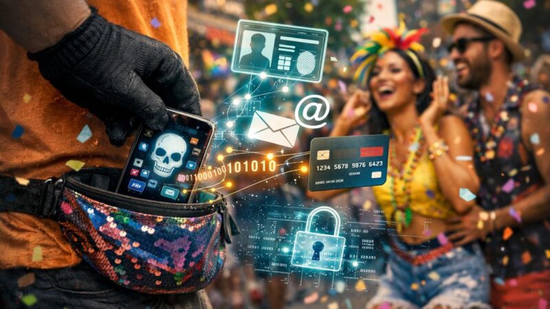 A “Indústria do Desbloqueio”: Furto de celulares no Carnaval alimenta quadrilhas especializadas em limpar contas bancárias em minutos