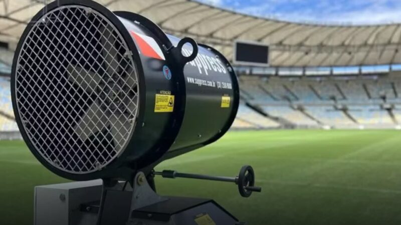 Maracanã inova e traz tecnologia europeia para cuidar do gramado com ventiladores gigantes