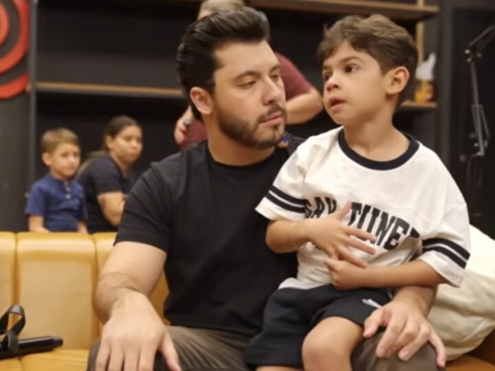 Murilo Huﬀ mostra bastidores de ensaio ao lado do filho, Léo, em vlog inédito no YouTube