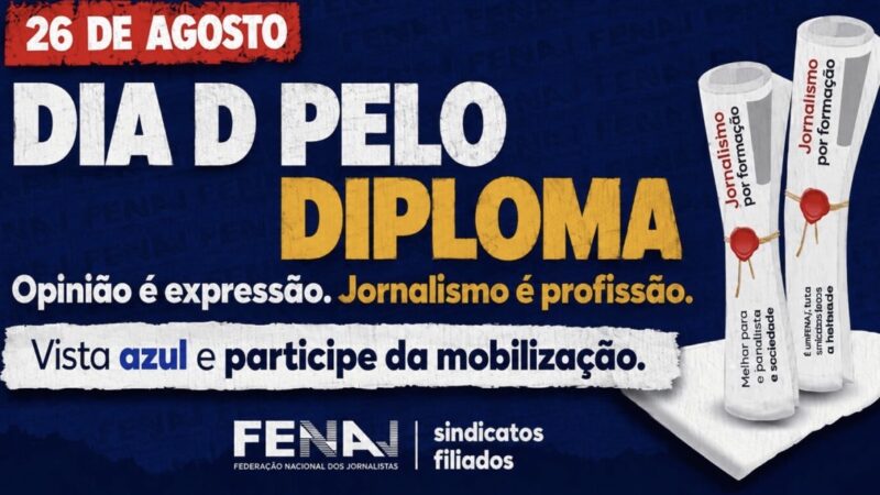 Jornalistas se mobilizam nesta quarta-feira em defesa do diploma profissional